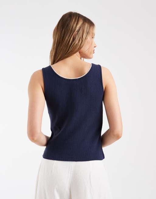 Levi's - Sweetie - T-shirt blu navy con fiocco, 4 di 4