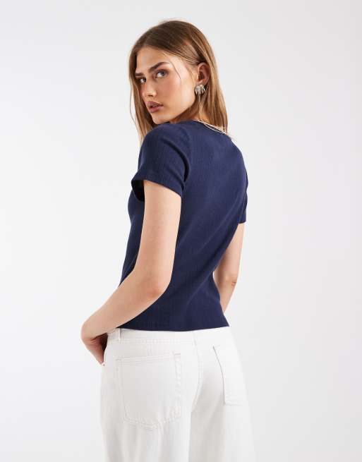 Levi's sweetie tee med sløjfe i navy, 4 af 4