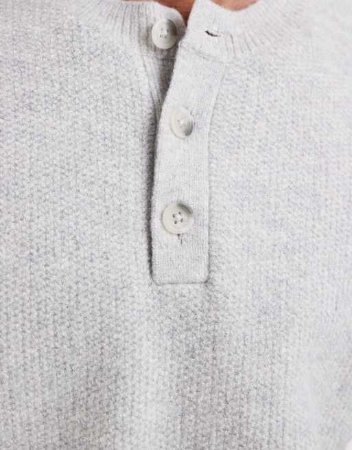 Levi's sweter Henley w jasnoszarym kolorze, 5 z 5