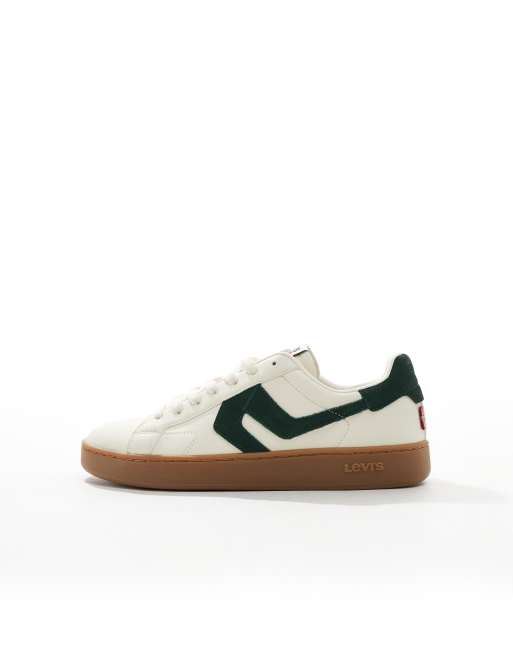 Levi's – Swift – Wildleder-Sneaker in gebrochenem Weiß und Grün mit Gummisohle, 2 von 5