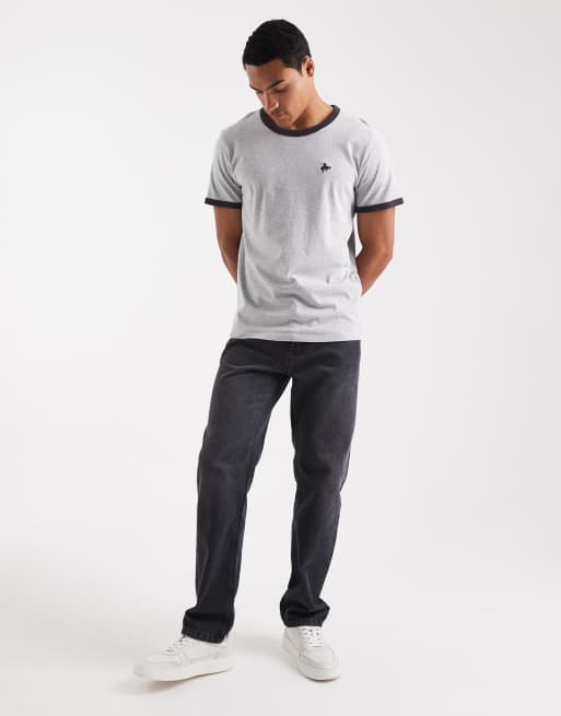 Levi's - T-shirt à bords contrastants avec détail cow-boy rétro brodé - Gris chiné, 2 de 5