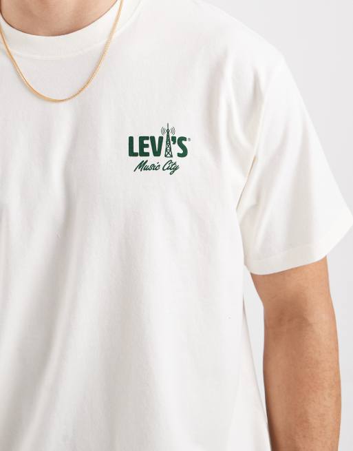 Levi's - T-shirt à imprimé graphique vintage - Blanc, 3 de 5
