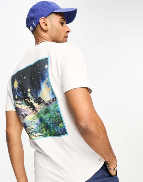 Levi's - T-shirt à imprimé montagne au dos avec logo - Blanc - view 1