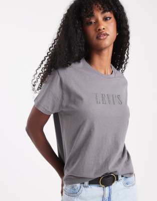 T-shirt à logo signature - Gris S