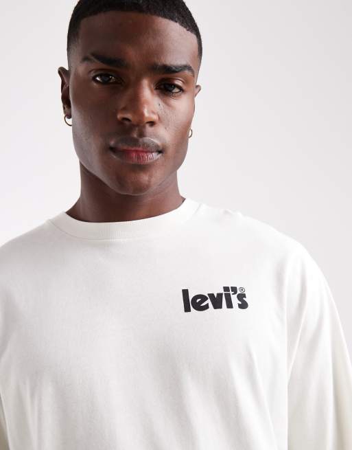 Levi's - T-shirt à manches longues coupe authentique avec motif Off Beets au dos - Beige, 5 de 5