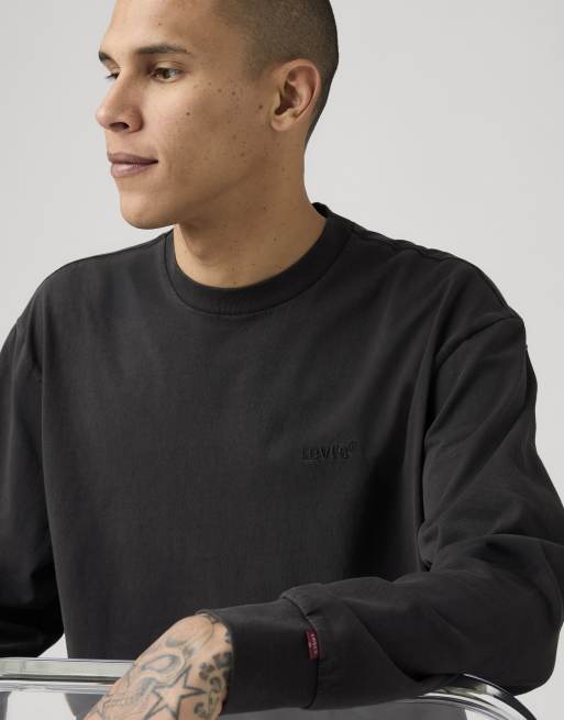 Levi's T-shirt a maniche lunghe Authentic nera, 3 di 4