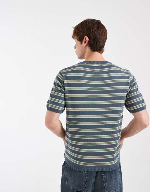 Levi's - T-shirt à rayures - Vert, 4 de 5