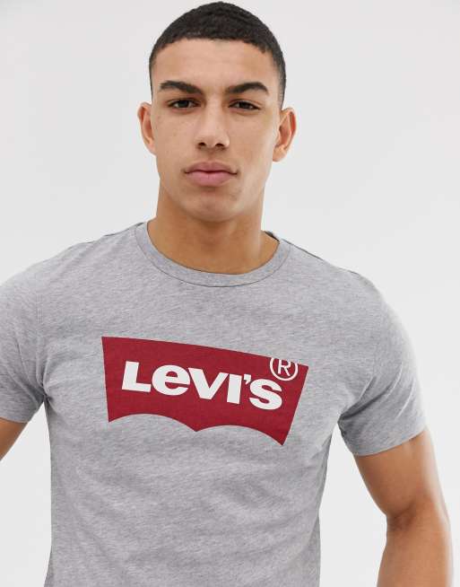 Levi s t shirt batwing logo in gray