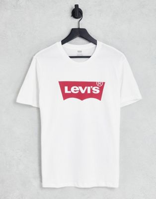 Levi's t-shirt batwing logo in white