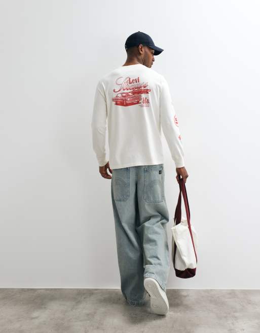Levi's t-shirt blanc à imprimé au dos coupe relaxed, 3 de 5
