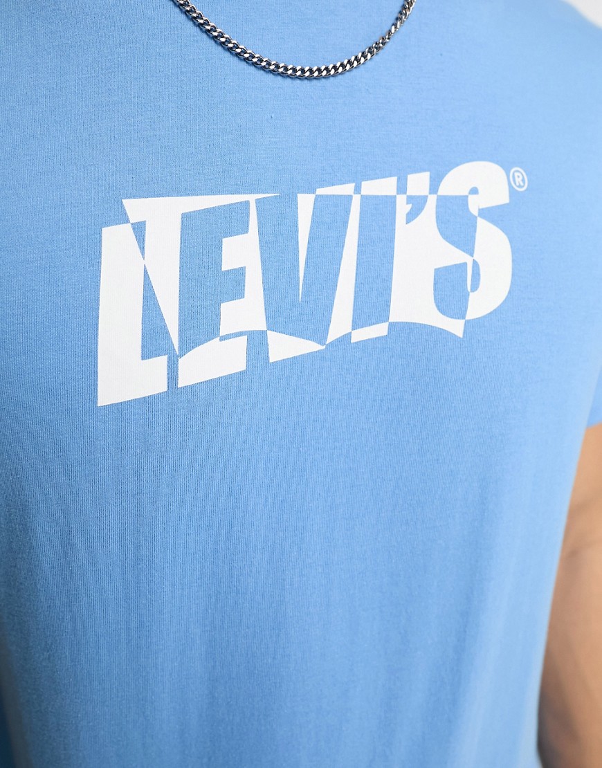 T-shirt blu con logo rétro al centro - In esclusiva per ASOS - Levi's T-shirt donna  - immagine2