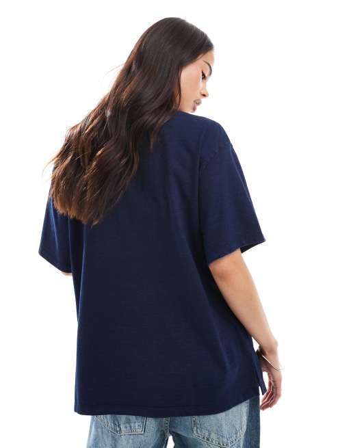 Levi's - T-shirt blu polvere con grafica del logo tono su tono, 4 di 4