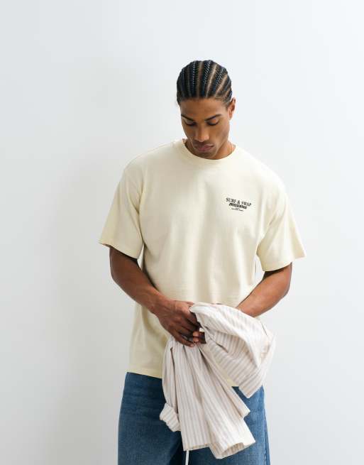Levi's - T-shirt color crema con stampa sul retro, 2 di 5