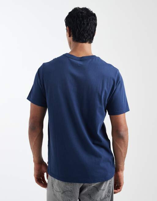 Levi's - T-shirt comoda blu navy con logo ricamato sul petto, 3 di 5