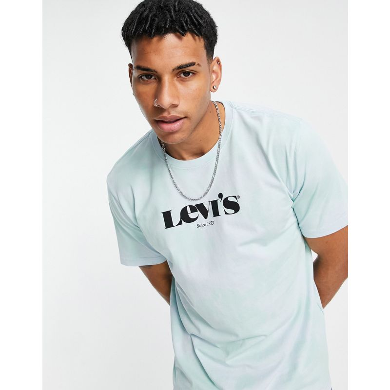 Novità Uomo Levi's - T-shirt comoda con stampa tie-dye e logo Modern Vintage blu