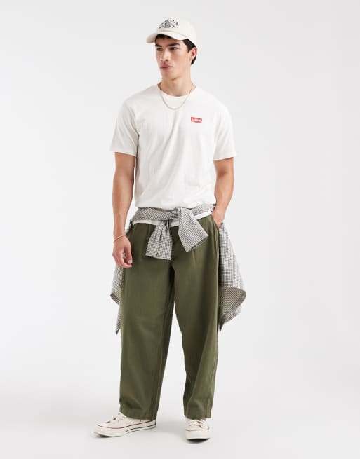 Levi's - T-shirt comoda écru con grafica sul retro, 2 di 5