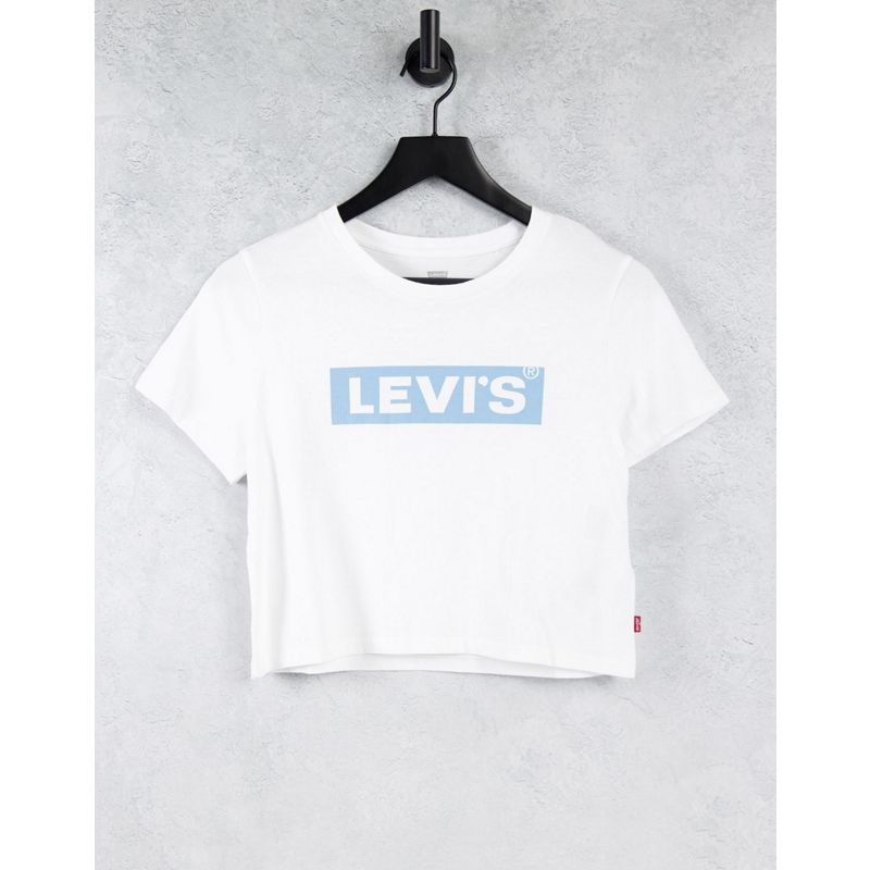 QHvvu Donna Levi's - T-shirt corta bianca con logo