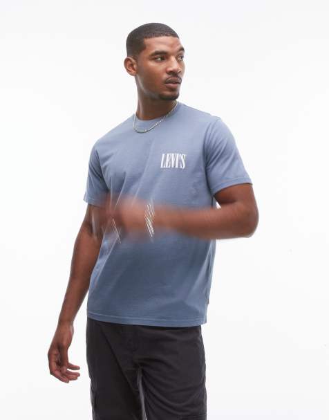 Levi's - T-shirt décontracté avec logo en serif - Bleu moyen - view 1