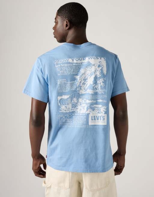 Levi's - T-shirt décontracté en coton - Bleu clair, 4 de 4