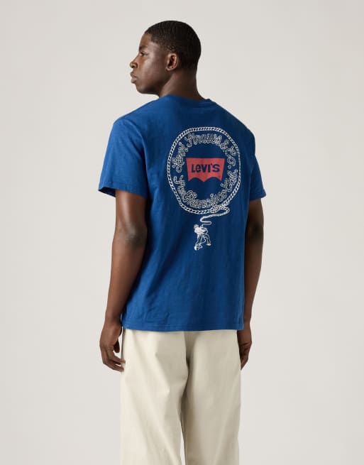 Levi's - T-shirt décontracté en coton - Bleu foncé, 2 de 4