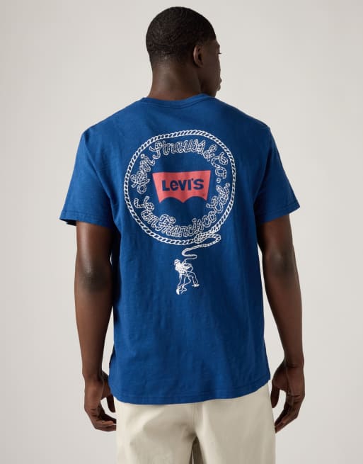 Levi's - T-shirt décontracté en coton - Bleu foncé, 3 de 4