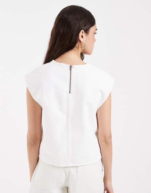 Levi's - T-shirt en jean - Blanc, 2 de 4