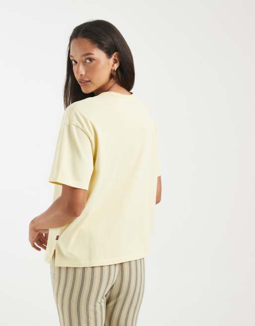 Levi's - T-shirt gialla con stampa , 3 di 4