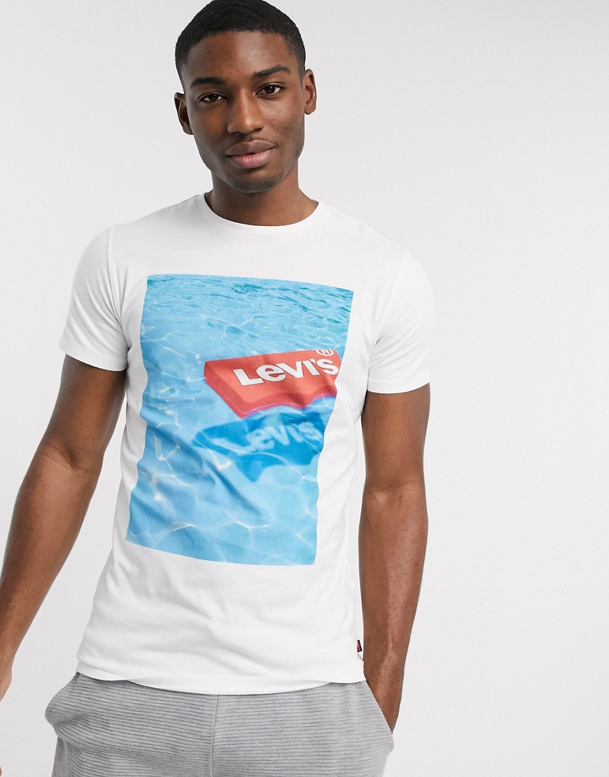 Levi's - T-shirt girocollo con stampa-Bianco