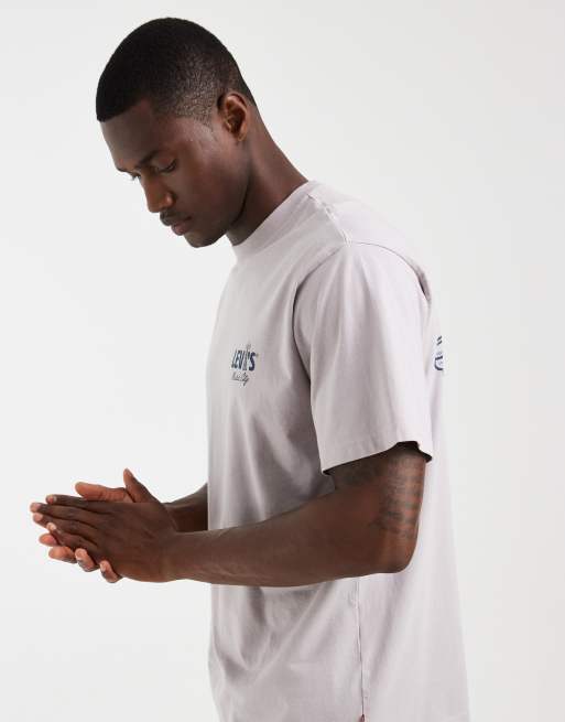 Levi's - T-shirt grigia con grafica vintage , 4 di 5