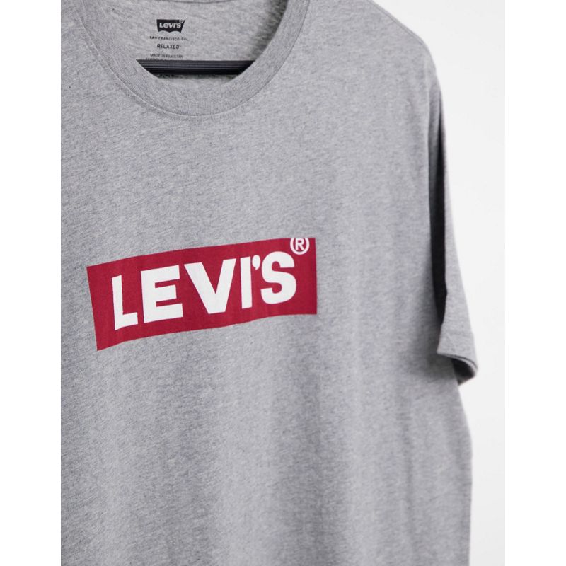 T-shirt e Canotte AY33x Levi's - T-shirt grigia con riquadro con logo