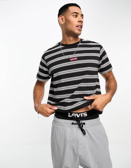 Levi's black and white cheap striped shirt