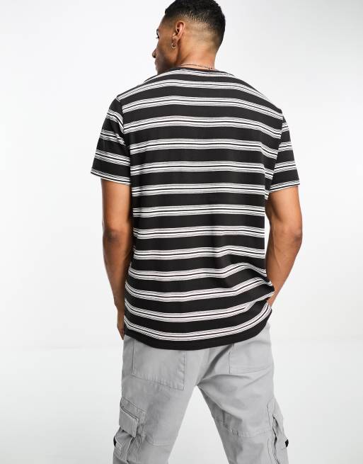 Levi's black and white striped t sale shirt