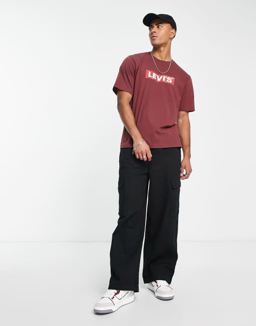 Levi's black t clearance shirt with red logo