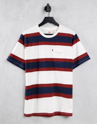 Levi's red and white hotsell t shirt