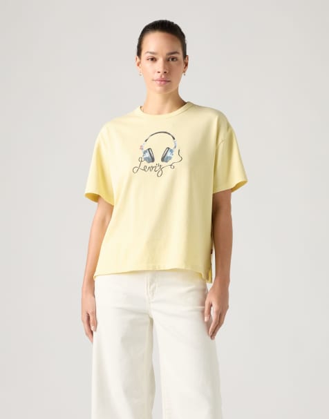 Levi's – T-Shirt in Gelb mit Vintage-Grafik - view 1