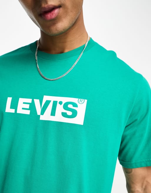 Levis green shop t shirt