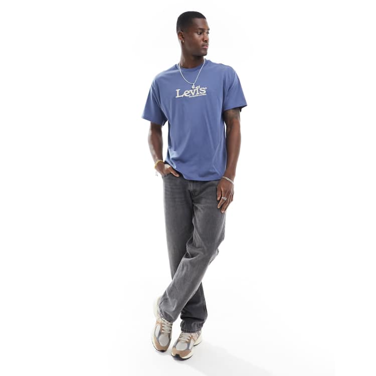 Levi s T Shirt in Navy mit mittigem Retro Logo exklusiv bei ASOS ASOS