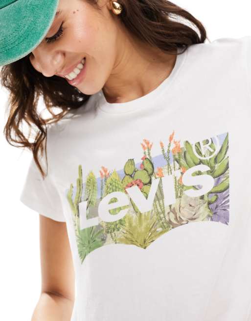 Levi's  T-Shirt in Schwarz mit Kaktus-Fledermauslogo | ASOS