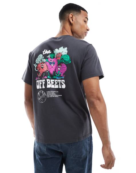 Levi's – T-Shirt in Schwarz mit lockerem Schnitt und farbigem „Off Beets“-Rückenprint - view 1