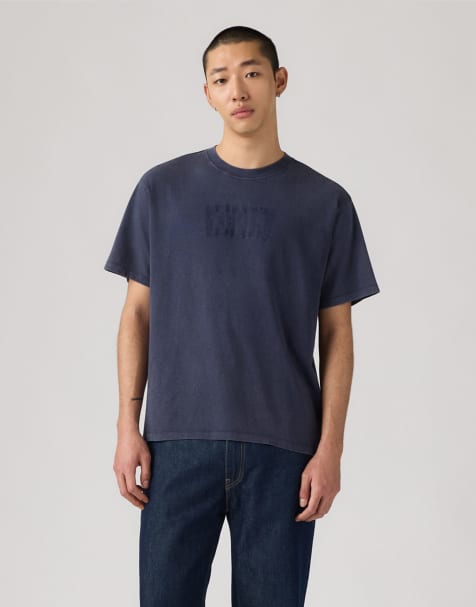Levi's – T-Shirt in Vintage-Stil mit Grafik und Grunge-Waschung in verschiedenen Farben - view 1