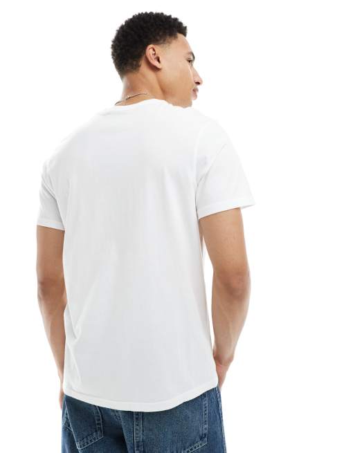 Levi s t shirt in white with central small box tab logo ASOS