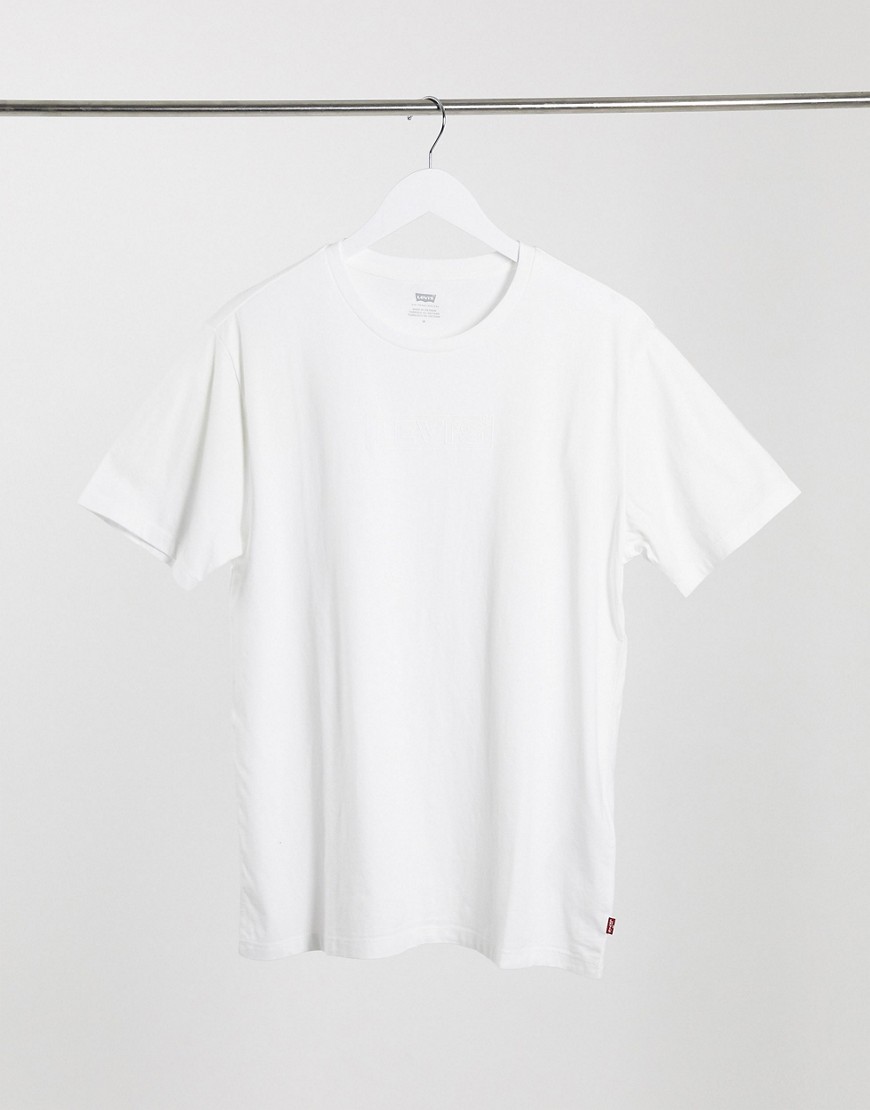 Levi's – T-shirt med grafisk boxlogga-Vit