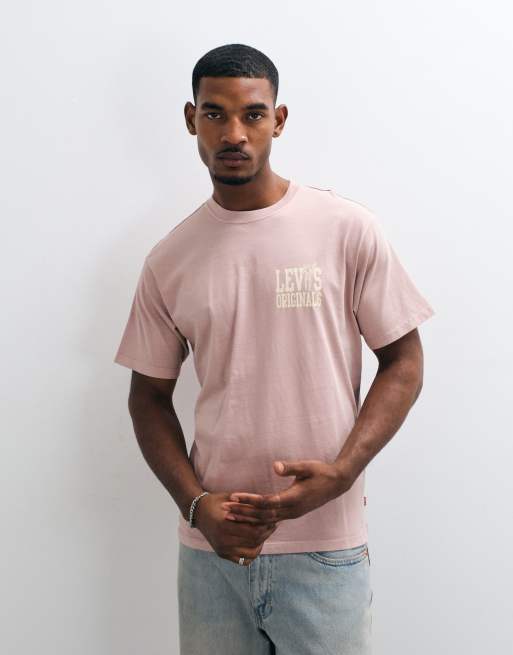 Levi's T-shirt med grafisk logoprint på brystet i pink, 4 af 5
