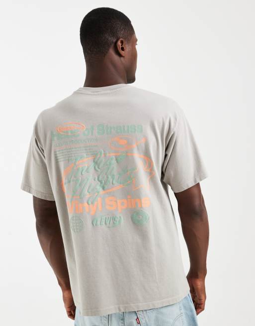 Levi's T-shirt med grafisk print på ryggen i grå, 5 af 5