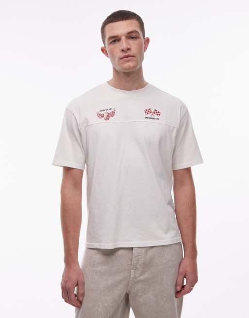 Levi's - T-shirt met grafische print op de achterkant in ecru, 2 van 5