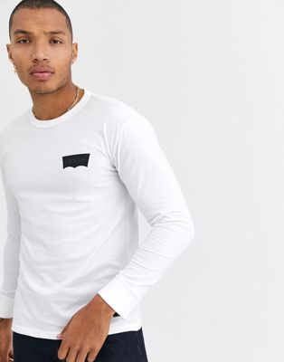 Levi's - T-shirt met lange mouwen en skateboardprint in wit