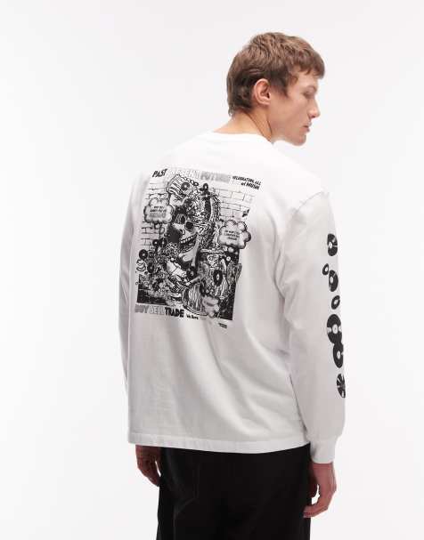 Levi's - T-shirt met lange mouwen, grafische print en authentieke pasvorm in wit - view 1