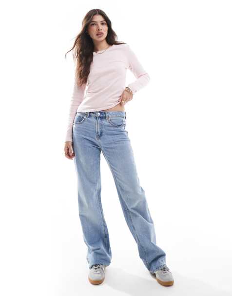 Levi's - T-shirt met vleermuislogo en lange mouwen in roze - view 1