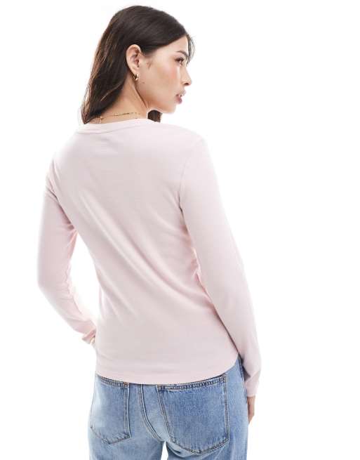 Levi's - T-shirt met vleermuislogo en lange mouwen in roze, 3 van 4