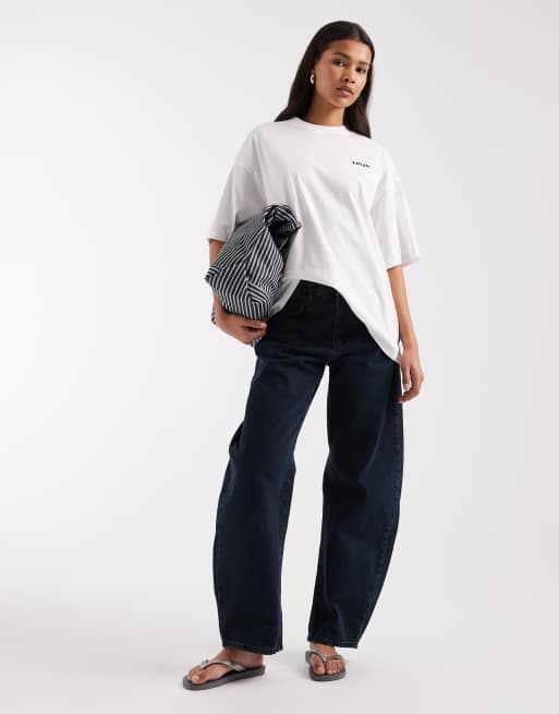 Levi's t-shirt oversize à imprimé graphique au dos blanc, 3 de 4